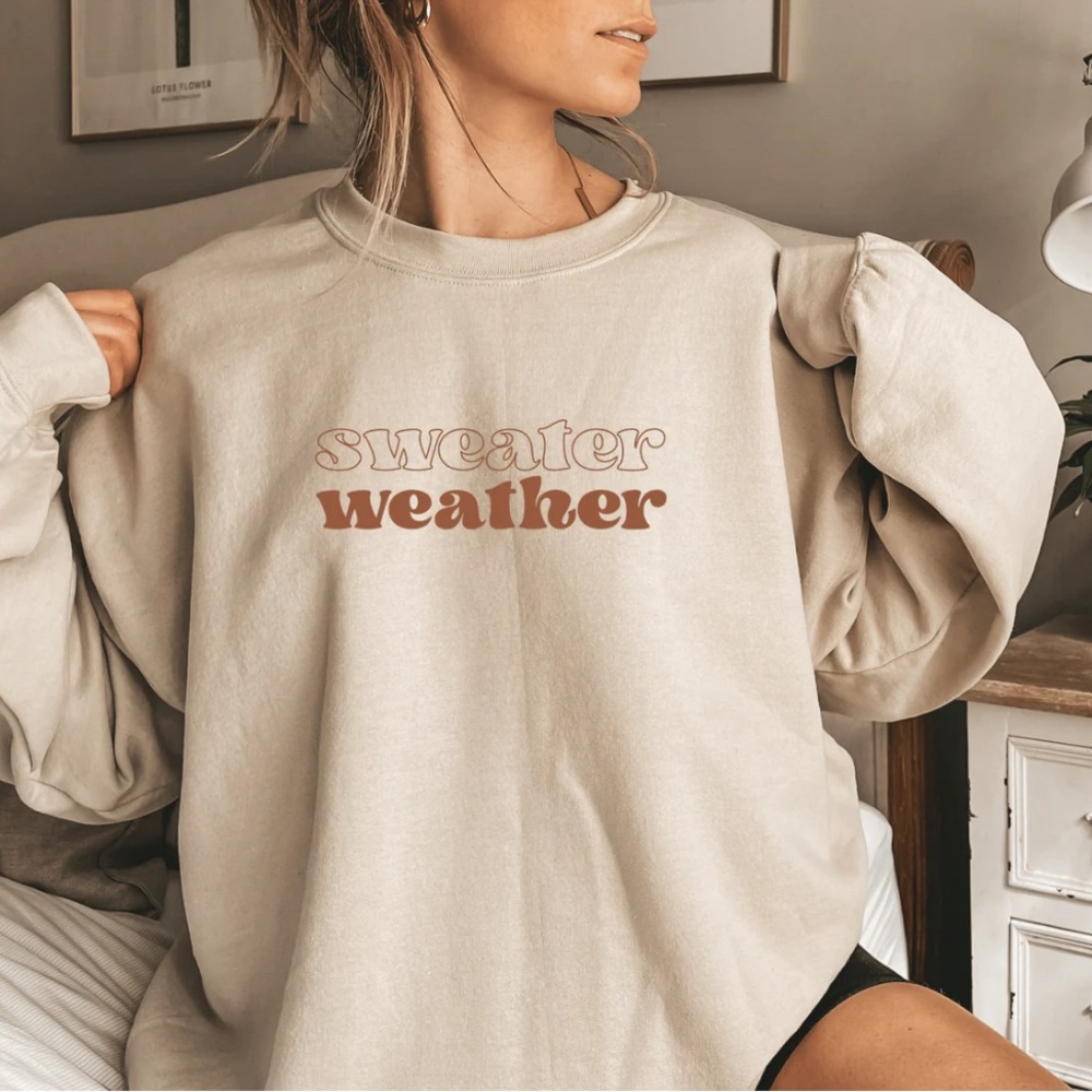 Beige 'Sweater Weather' Sweatshirt